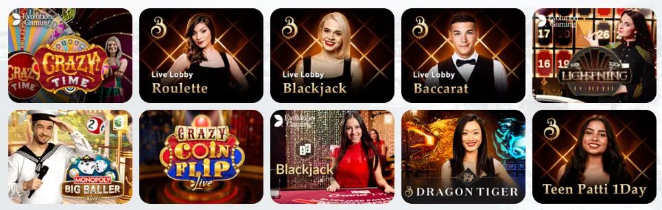 Giochi da casinò dal vivo BETIUM CASINO