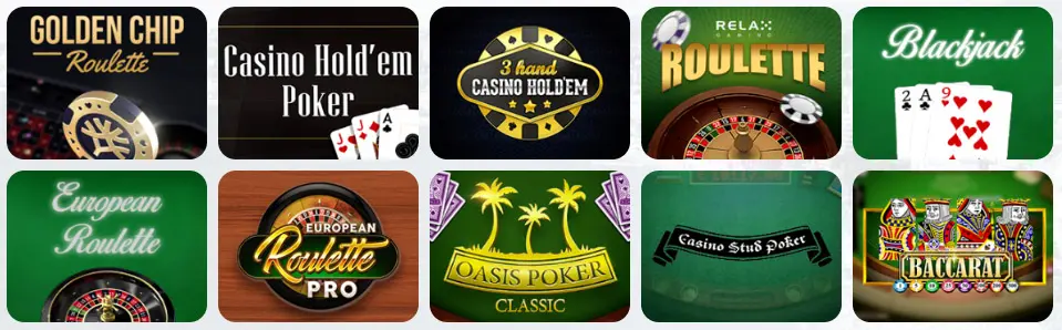Giochi da tavolo al BETIUM CASINO